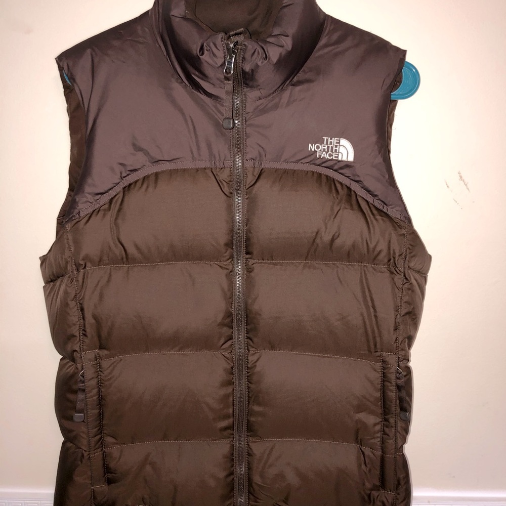 The North Face Brown Zipper Front Vest Size Medium